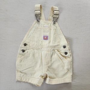 Vintage Pastel Yellow Shortalls 18 months